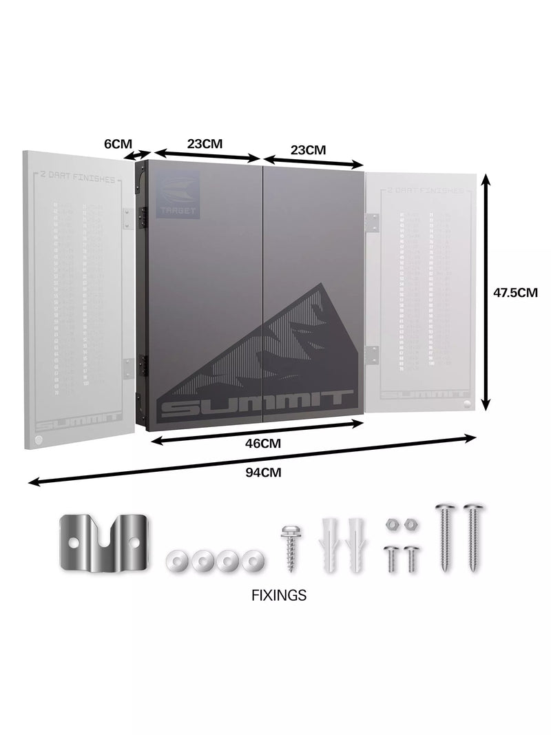 Target Darts dartboard cabinet set black, UK version