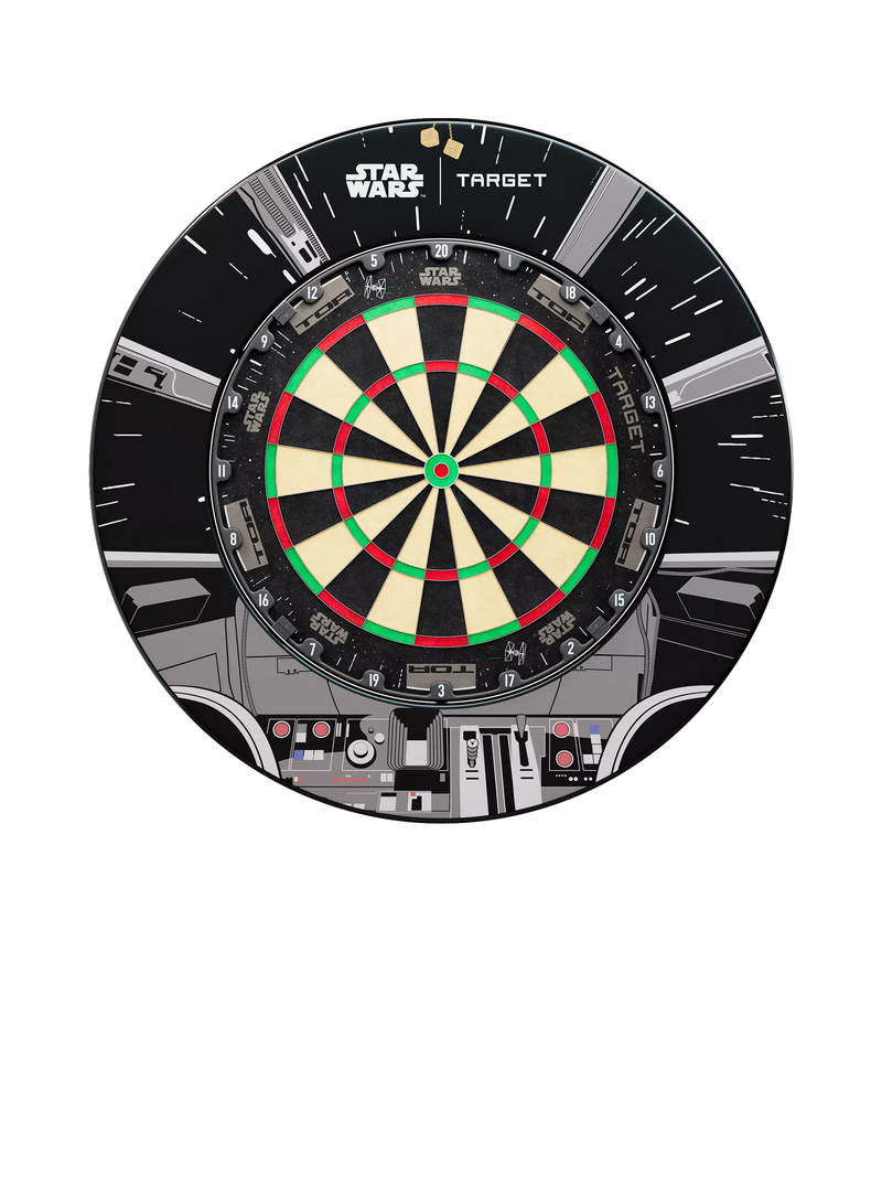 Target Darts Star Wars dartboard bundle with Millennium Falcon surround, UK version
