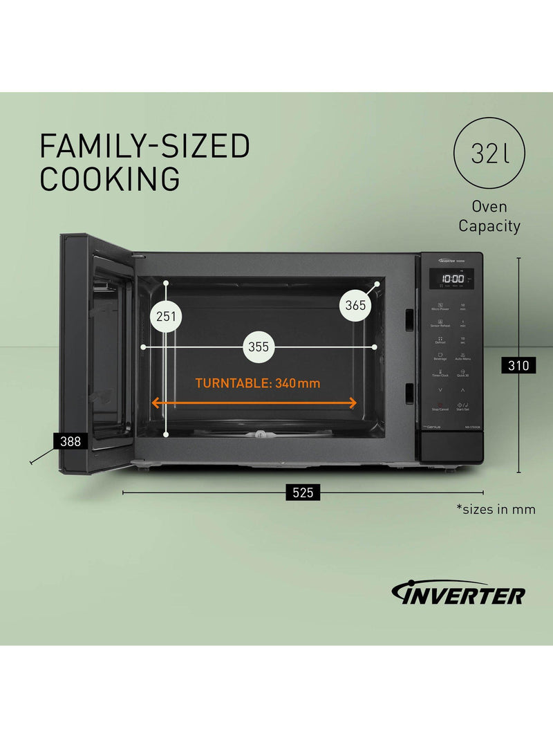 Panasonic Solo Microwave 32L Black (British brand)