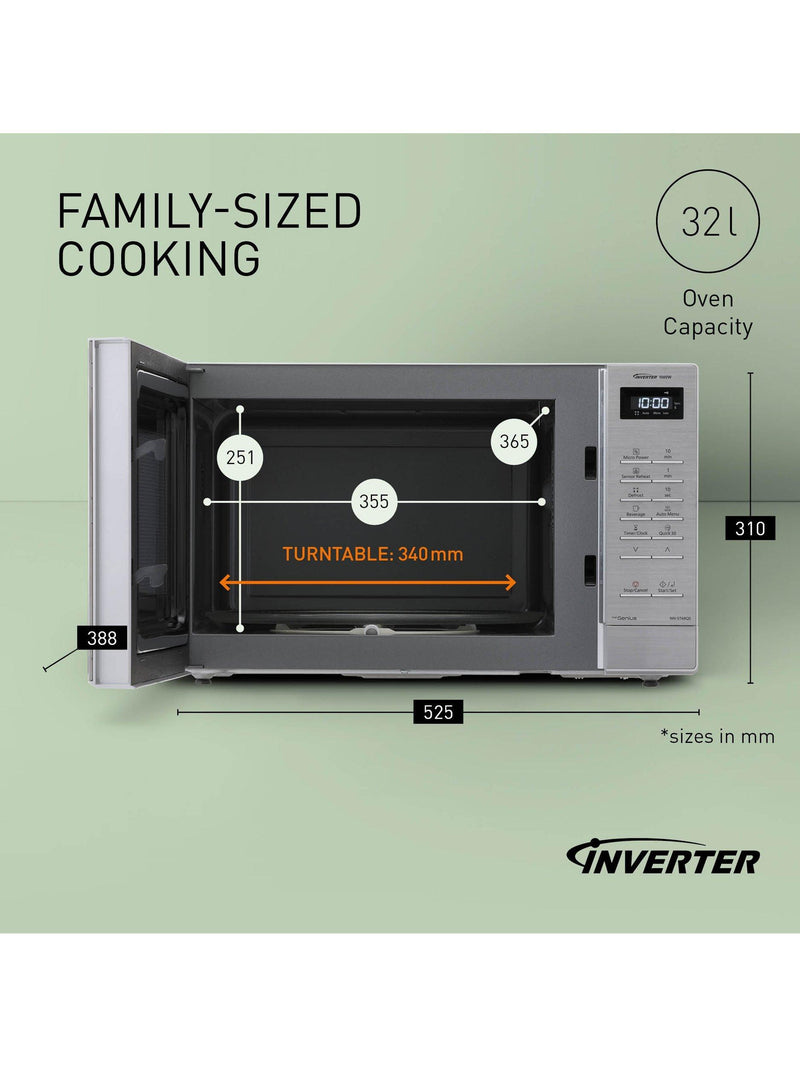 Panasonic NN-ST68QSBPQ 32L microwave (British brand)