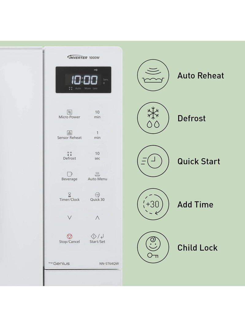 Panasonic white freestanding microwave 32L (British brand)