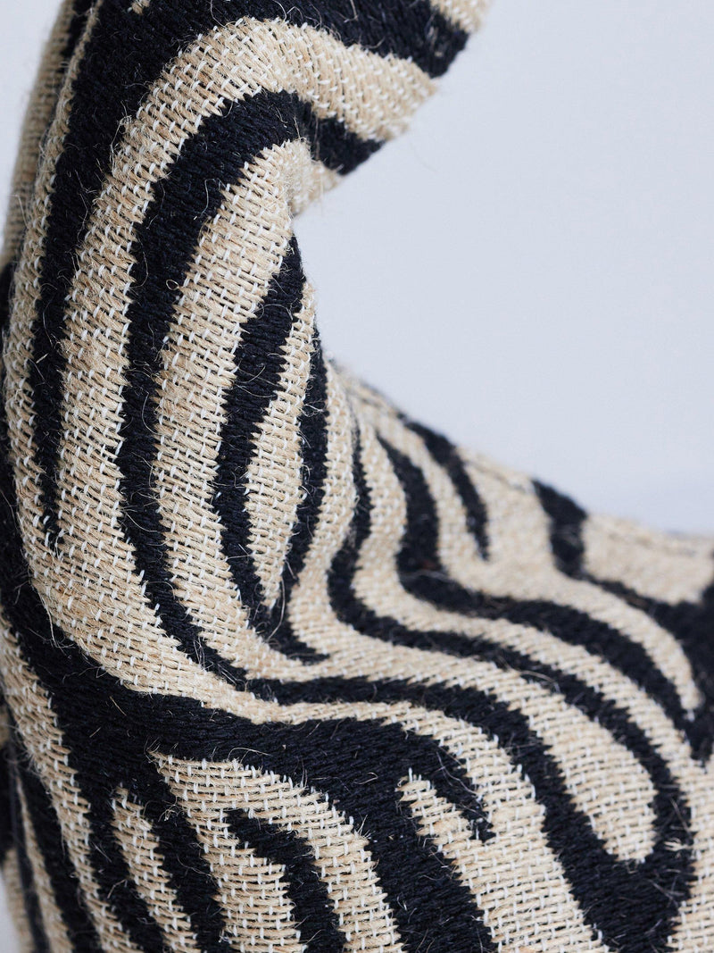 Topshop zebra hobo bag black and white textured cotton (British brand)