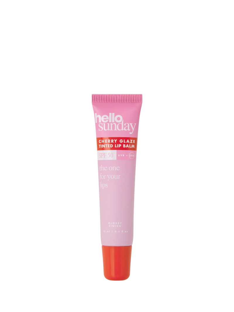 Hello Sunday tinted lip balm SPF 50 15ml Cherry Glaze (British brand)