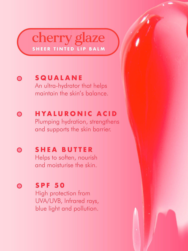 Hello Sunday tinted lip balm SPF 50 15ml Cherry Glaze (British brand)