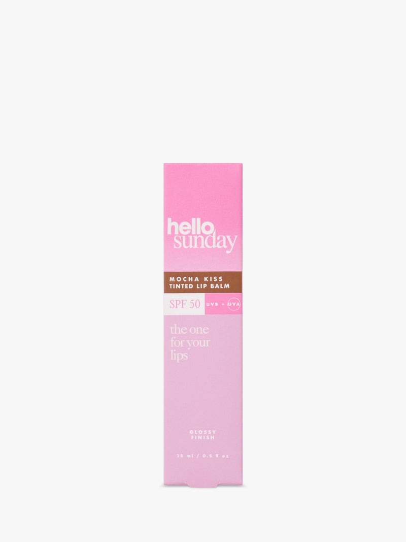 Hello Sunday tinted lip balm Mocha Kiss 15ml, imported from the UK