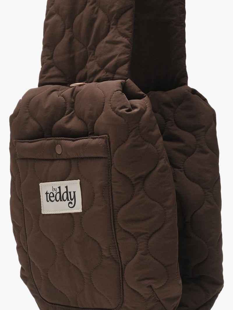 By Teddy quilted pet sling chocolate brown, imported from the UK