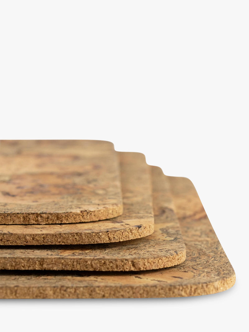 LIGA natural cork placemats set of 4 rectangular (British brand)