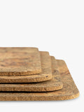 LIGA natural cork placemats set of 4 rectangular (British brand)