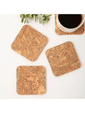 LIGA cork coasters set of 4, natural (British brand)