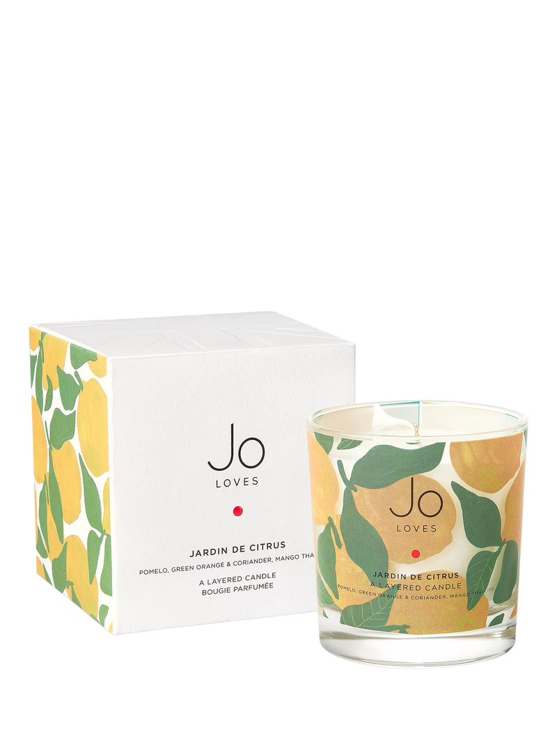 Jo Loves layered candle Jardin De Citrus 250g, imported from the UK