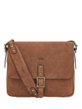 OSPREY LONDON Chocolate Leather Messenger Bag 27x31x7cm - British product