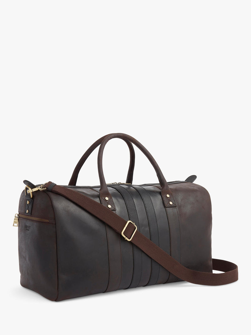 OSPREY LONDON Jenson holdall Chocolate & Black - British product