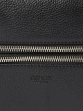 Osprey London black leather double zip small wash bag, imported from the UK