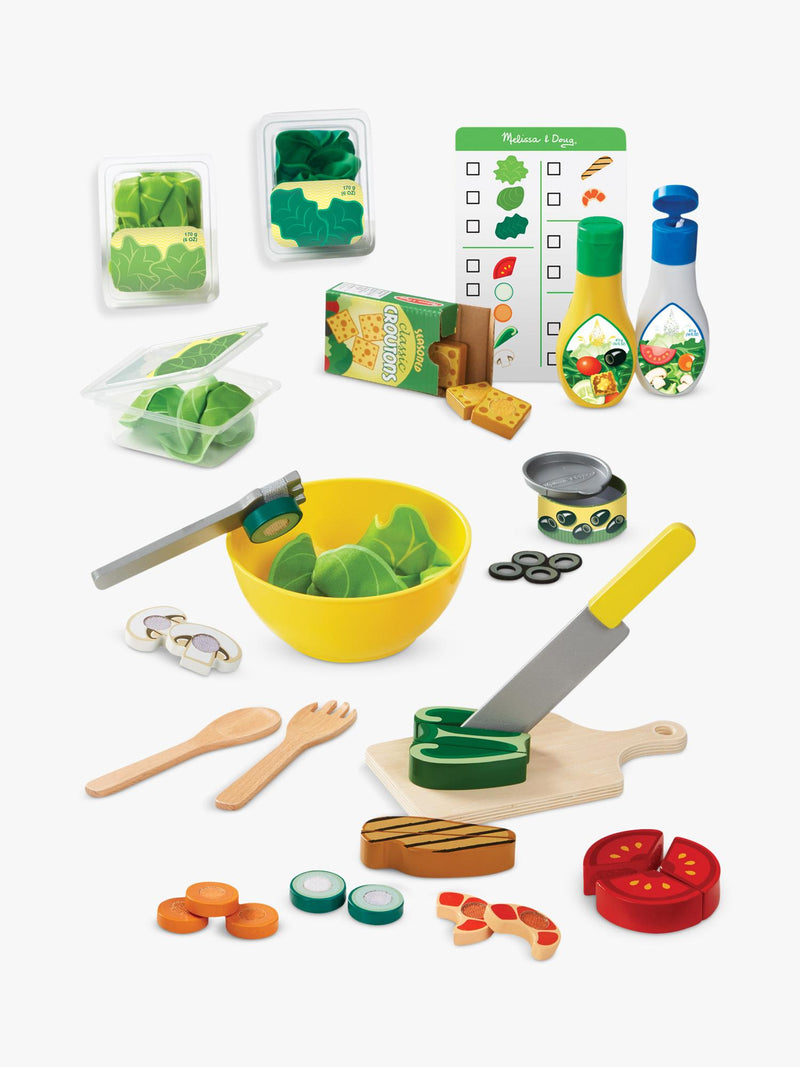 Melissa & Doug salad play set with spinner, imported from the UK