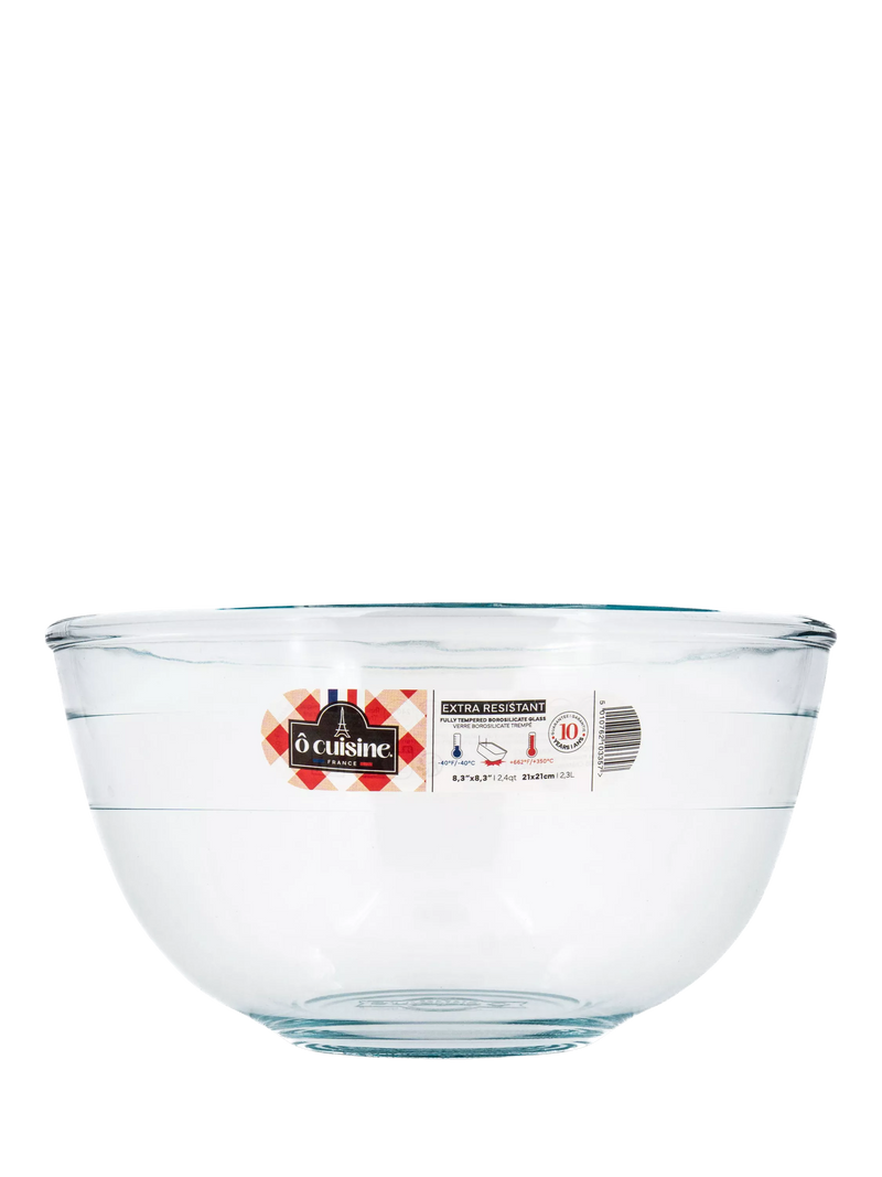 Ôcuisine clear glass mixing bowl 3.1L, imported from the UK