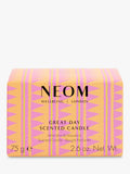 NEOM Wellbeing London Great Day Travel Candle 75g, imported from the UK