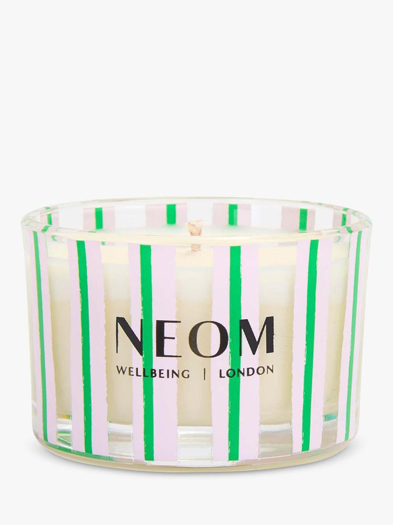 NEOM Wellbeing London Squeeze The Day travel candle 75g, UK version