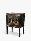 OKA Han Cabinet Black wood brass Chinoiserie, imported from the UK