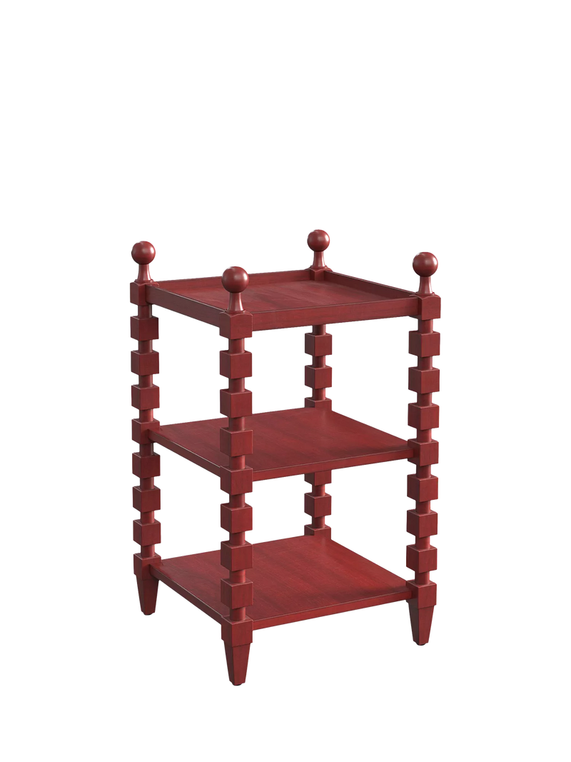 OKA Huxley side table brushed red large, UK version
