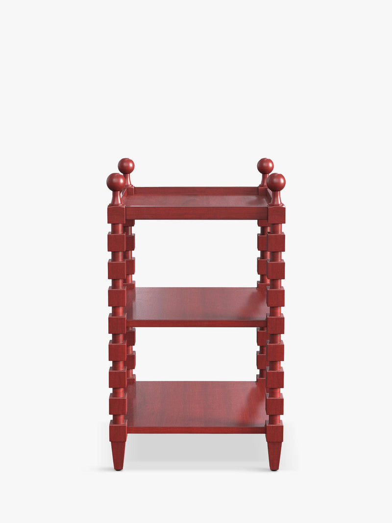 OKA Huxley side table brushed red large, UK version