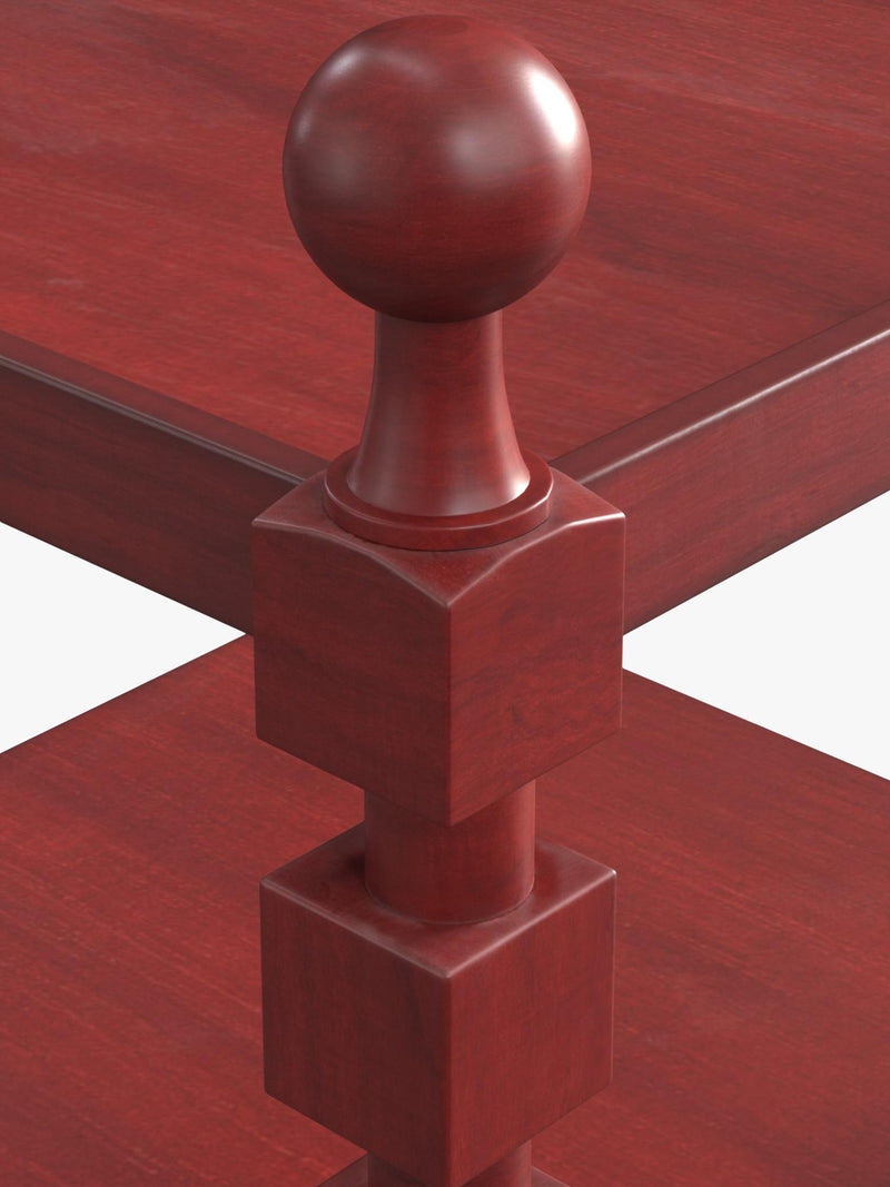 OKA Huxley side table brushed red large, UK version