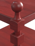 OKA Huxley side table brushed red large, UK version