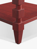 OKA Huxley side table brushed red large, UK version