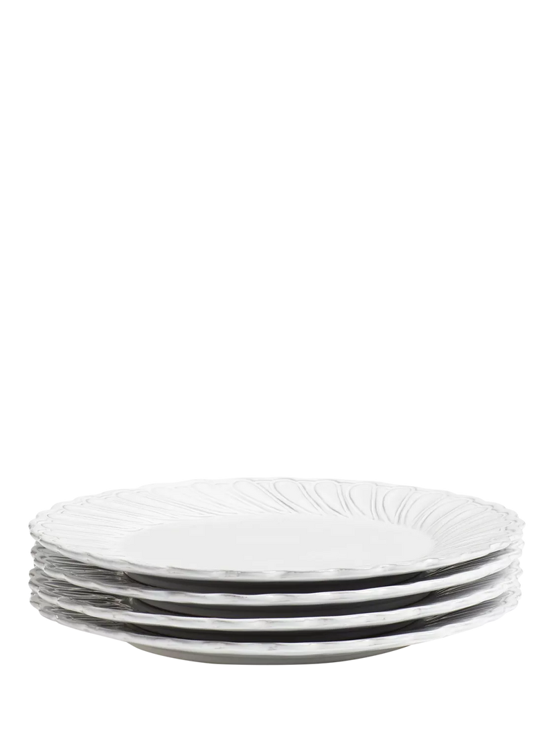 OKA Nephele dinner plates set of 4 29cm white ceramic, UK version