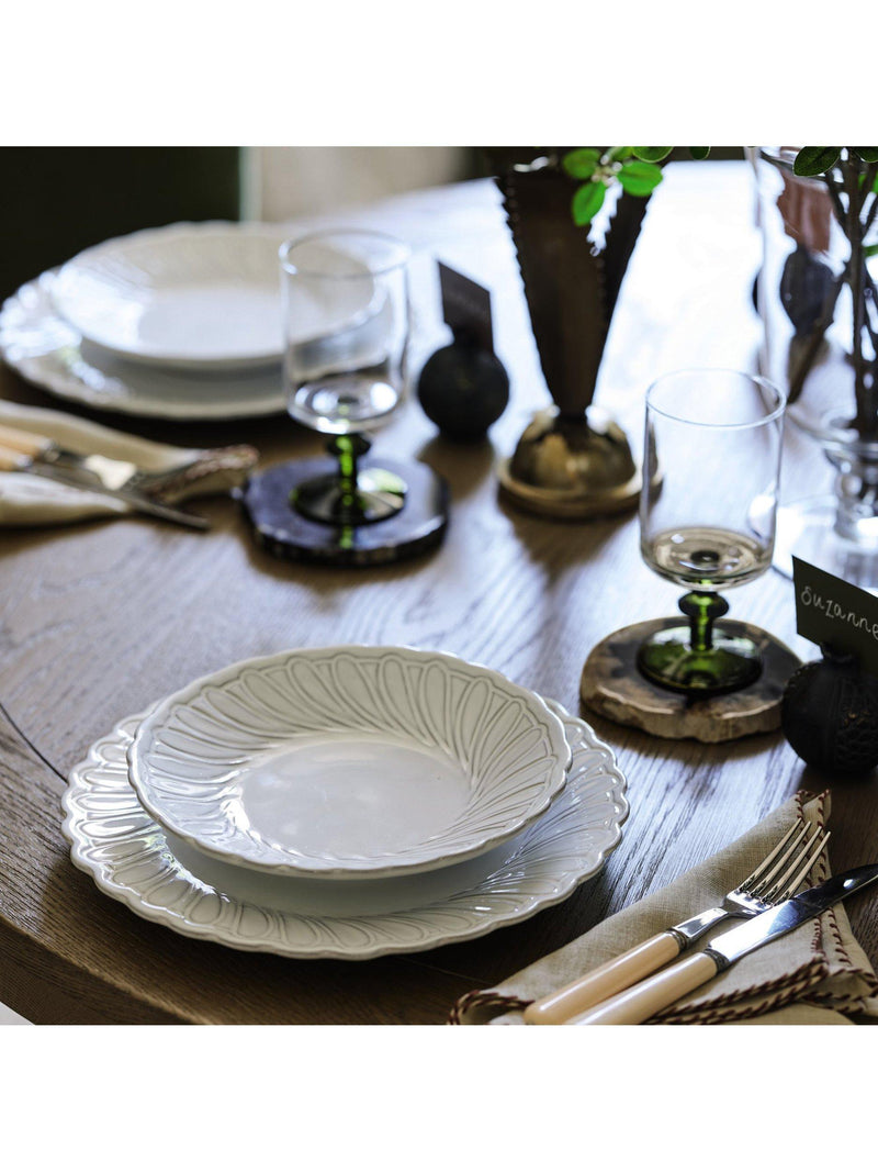 OKA Nephele dinner plates set of 4 29cm white ceramic, UK version