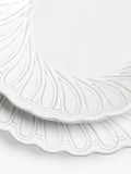 OKA Nephele dinner plates set of 4 29cm white ceramic, UK version