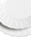 OKA Nephele dinner plates set of 4 29cm white ceramic, UK version