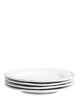 John Lewis OKA Nephele Ceramic Side Plate, Set of 4, 23cm, White- Buy online at McGrocer