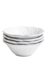 John Lewis OKA Nephele Ceramic Cereal Bowl, Set of 4, 15cm, White- Buy online at McGrocer