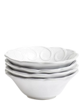OKA Nephele white cereal bowl set 15cm, imported from the UK