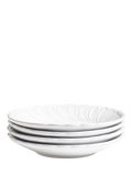 OKA Nephele ceramic pasta bowl set of 4 white 23cm, UK version