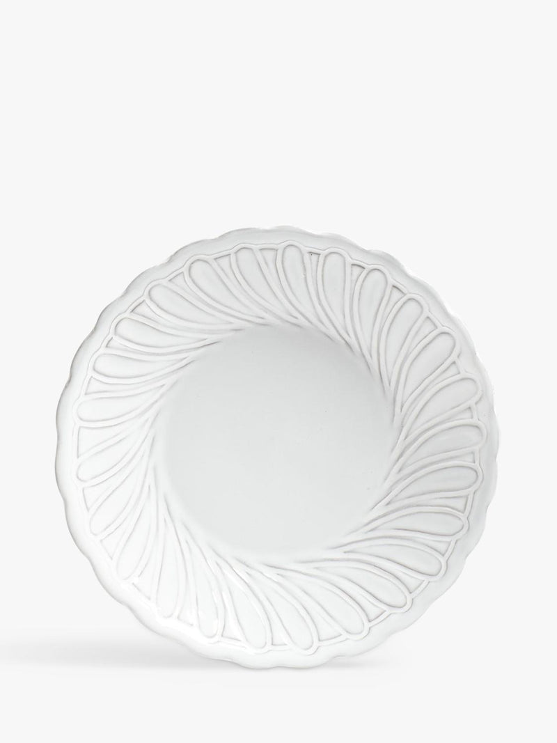 OKA Nephele ceramic pasta bowl set of 4 white 23cm, UK version