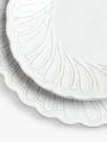 OKA Nephele ceramic pasta bowl set of 4 white 23cm, UK version