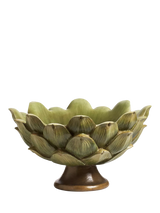 John Lewis OKA Omaha Artichoke Decorative Bowl, Green, 30cm- Buy online at McGrocer
