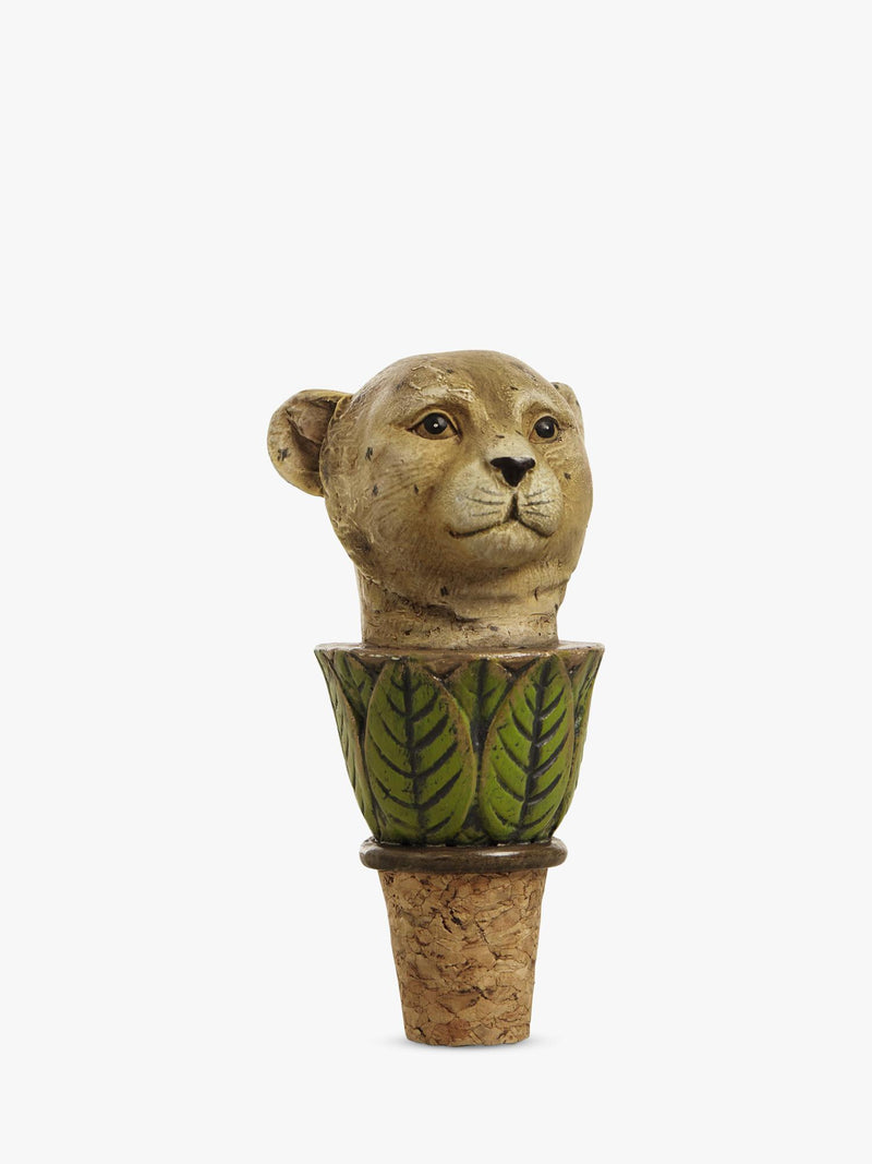 OKA leopard bottle stoppers set of 2 green, UK version