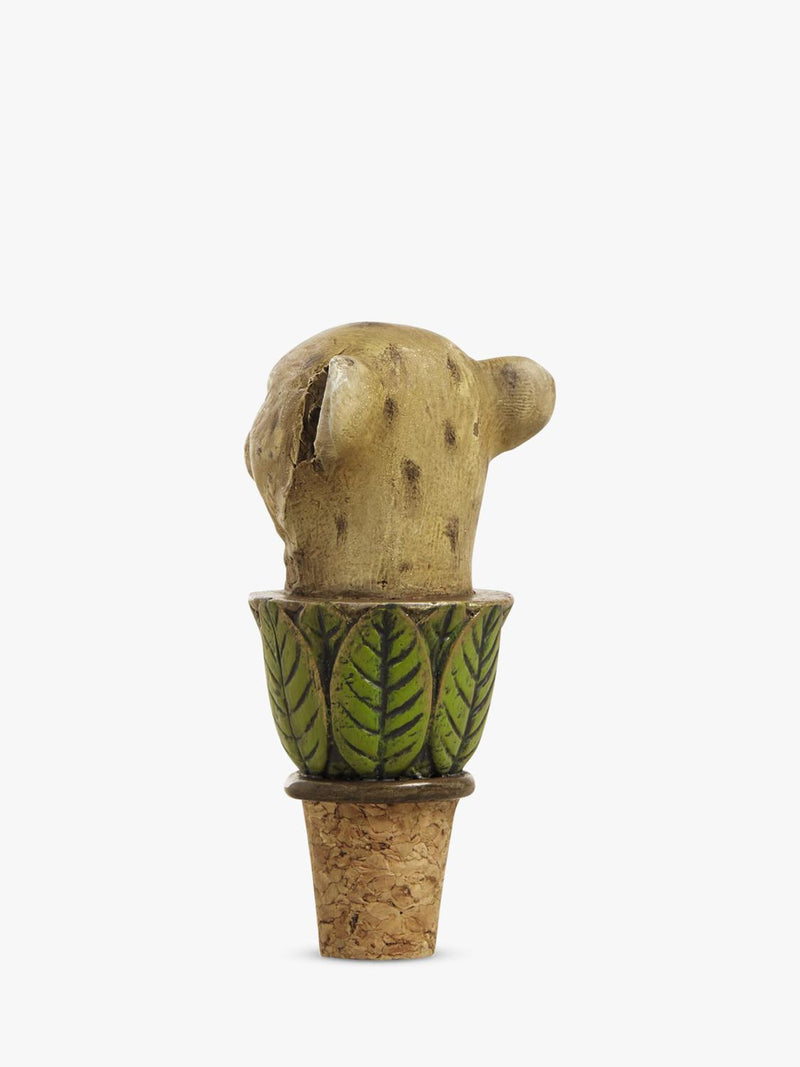 OKA leopard bottle stoppers set of 2 green, UK version