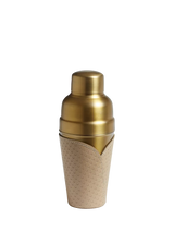 John Lewis OKA Emsworth Leather Wrap Cocktail Shaker Taupe 500ml- Buy online at McGrocer