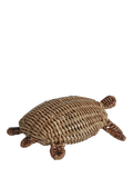 OKA rattan turtle ornament in Vintage Grey - British product
