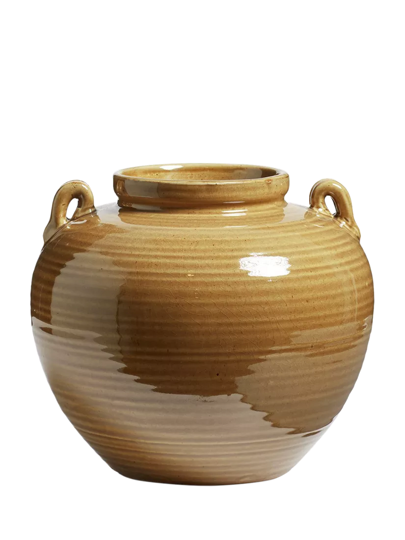 OKA ceramic pot vase mustard 24cm - British product