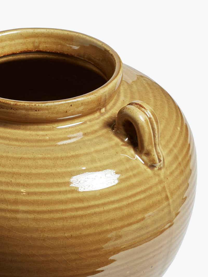 OKA ceramic pot vase mustard 24cm - British product
