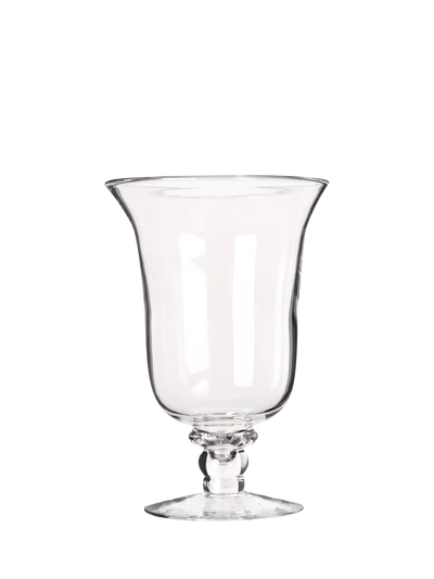 John Lewis OKA Large Glass Hurricane Lamp Vase 41cm Clear- Buy online at McGrocer
