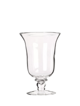 John Lewis OKA Large Glass Hurricane Lamp Vase 41cm Clear- Buy online at McGrocer