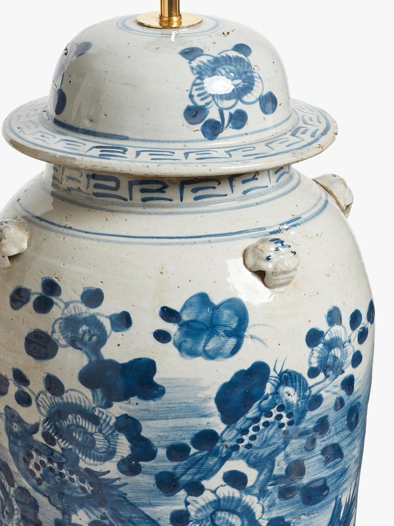 OKA ceramic table lamp base blue (British brand)