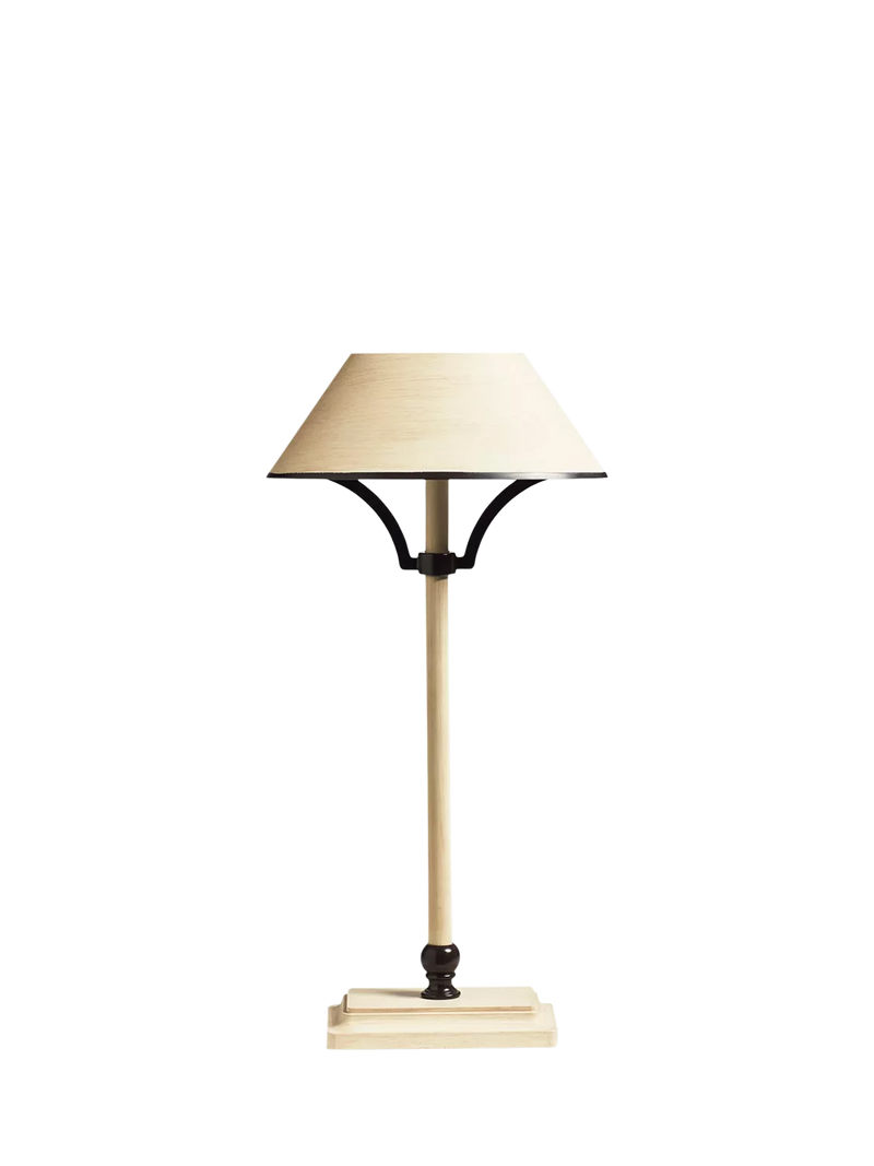 OKA Mini Grisewood rechargeable table lamp vellum, imported from the UK