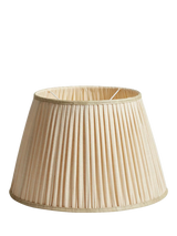 John Lewis OKA Archibald Pleat Linen Lampshade Oyster 50cm- Buy online at McGrocer