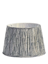 John Lewis OKA Elemeri Pleat Lampshade, 35cm, Heron Blue- Buy online at McGrocer